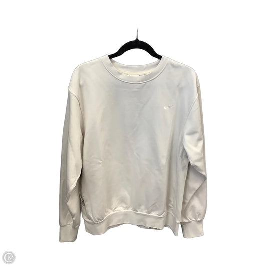 Sweatshirt Crewneck By Nike Apparel In White, Size: M