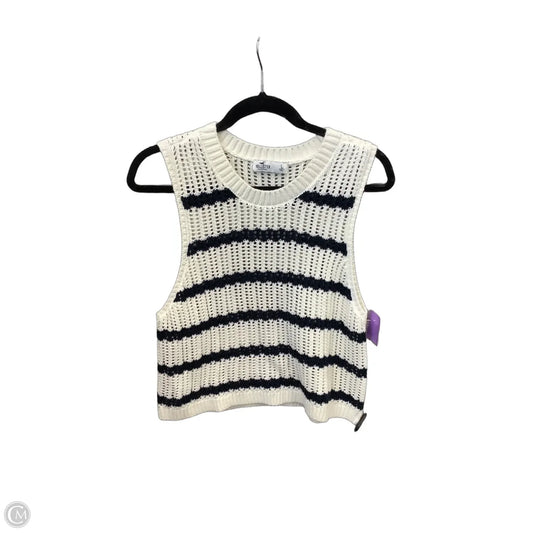 Vest Sweater By Hollister In Striped Pattern, Size: L