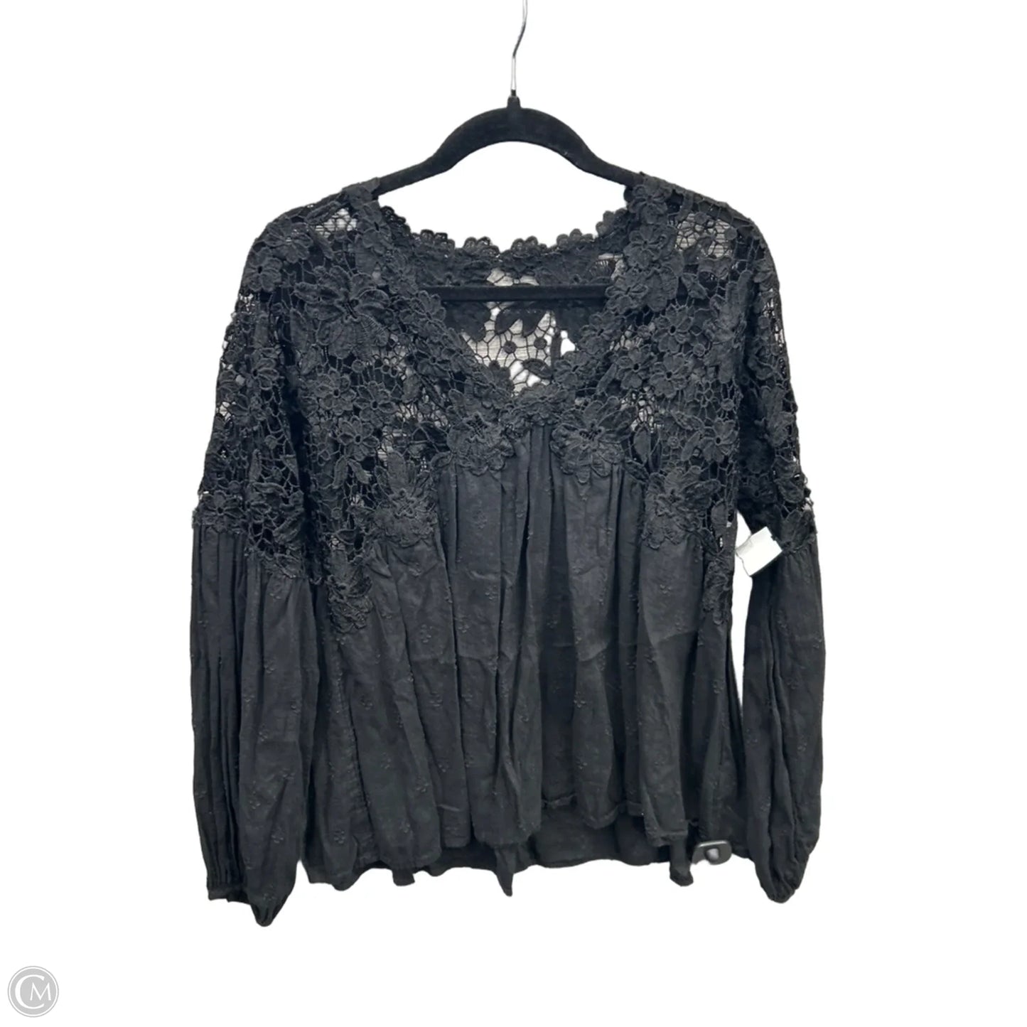 Top Long Sleeve By Free People In Black, Size: M