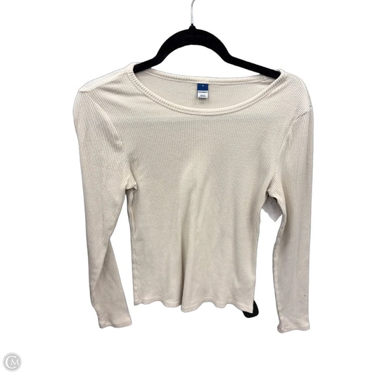 Top Long Sleeve Basic By Old Navy In Beige, Size: M