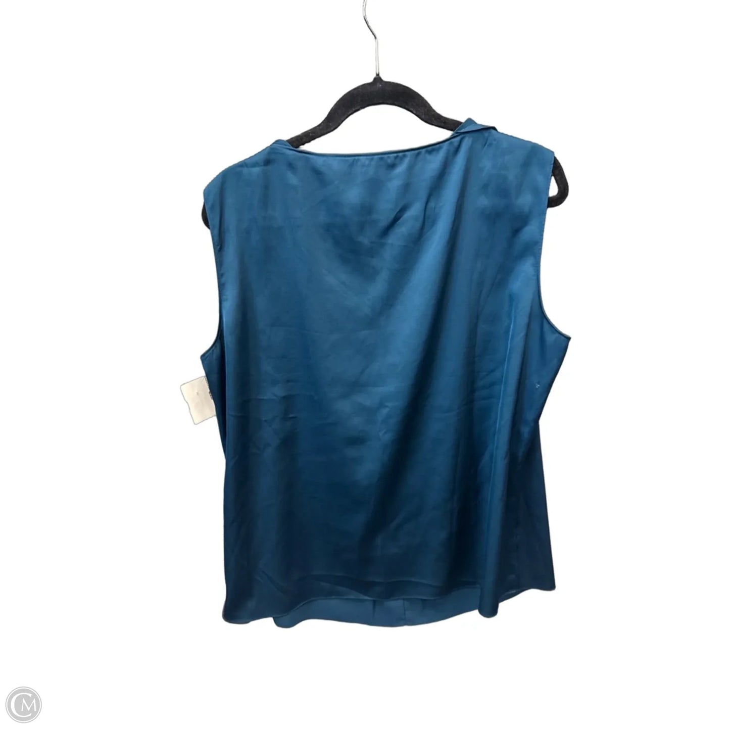 Blouse Sleeveless By Tahari In Blue, Size: Xl