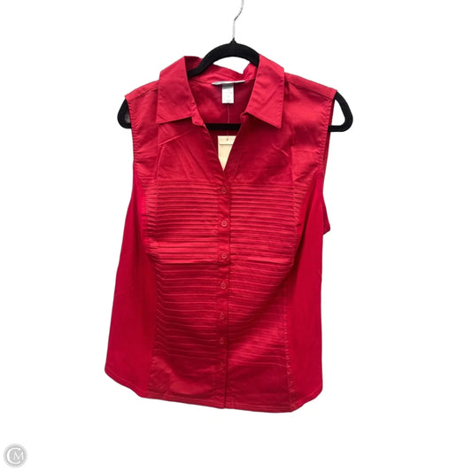 Top Sleeveless By Cj Banks In Red, Size: 1x