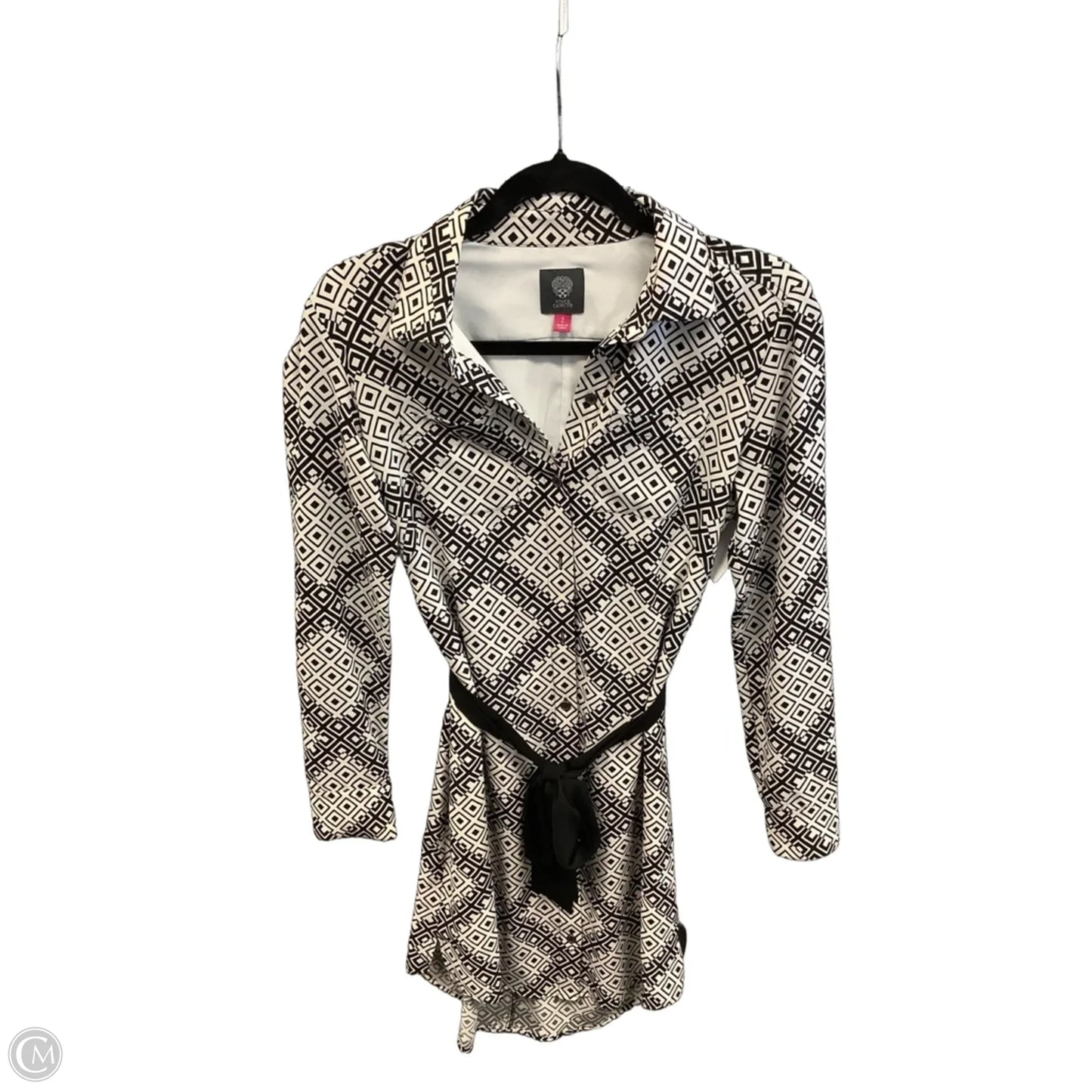 Dress Casual Midi By Vince Camuto In Black & White, Size: Xs
