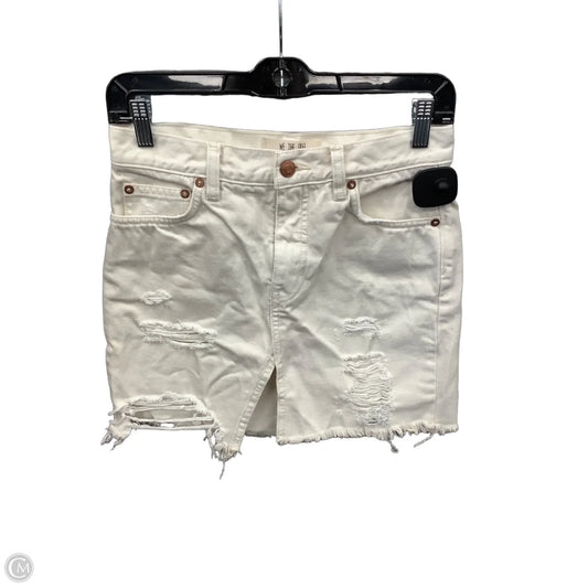 Skirt Mini & Short By We The Free In White Denim, Size: 0