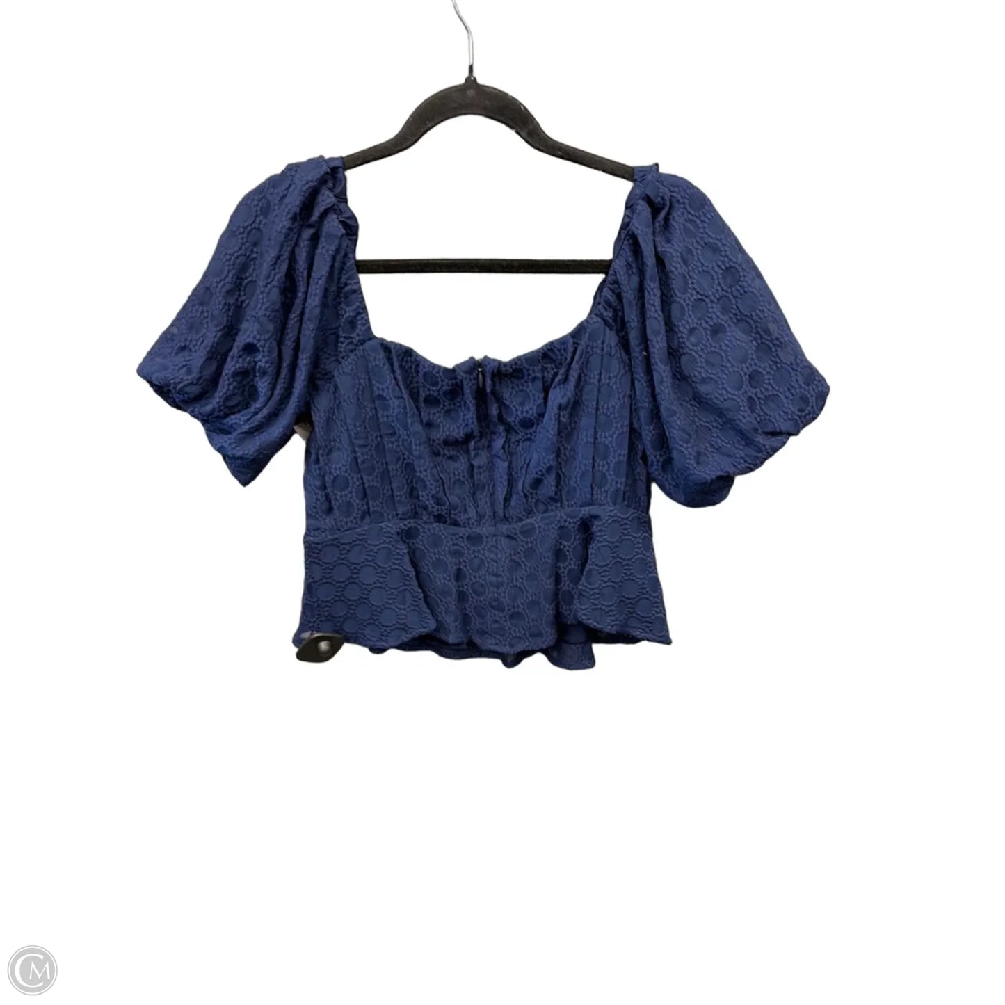 Top Short Sleeve By Express In Navy, Size: S