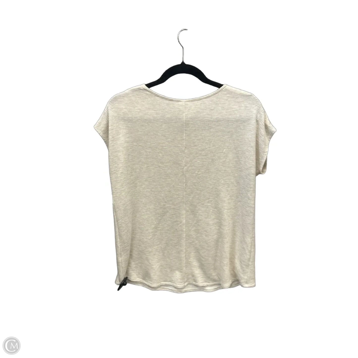 Top Short Sleeve By Perseption Concept In Tan, Size: L