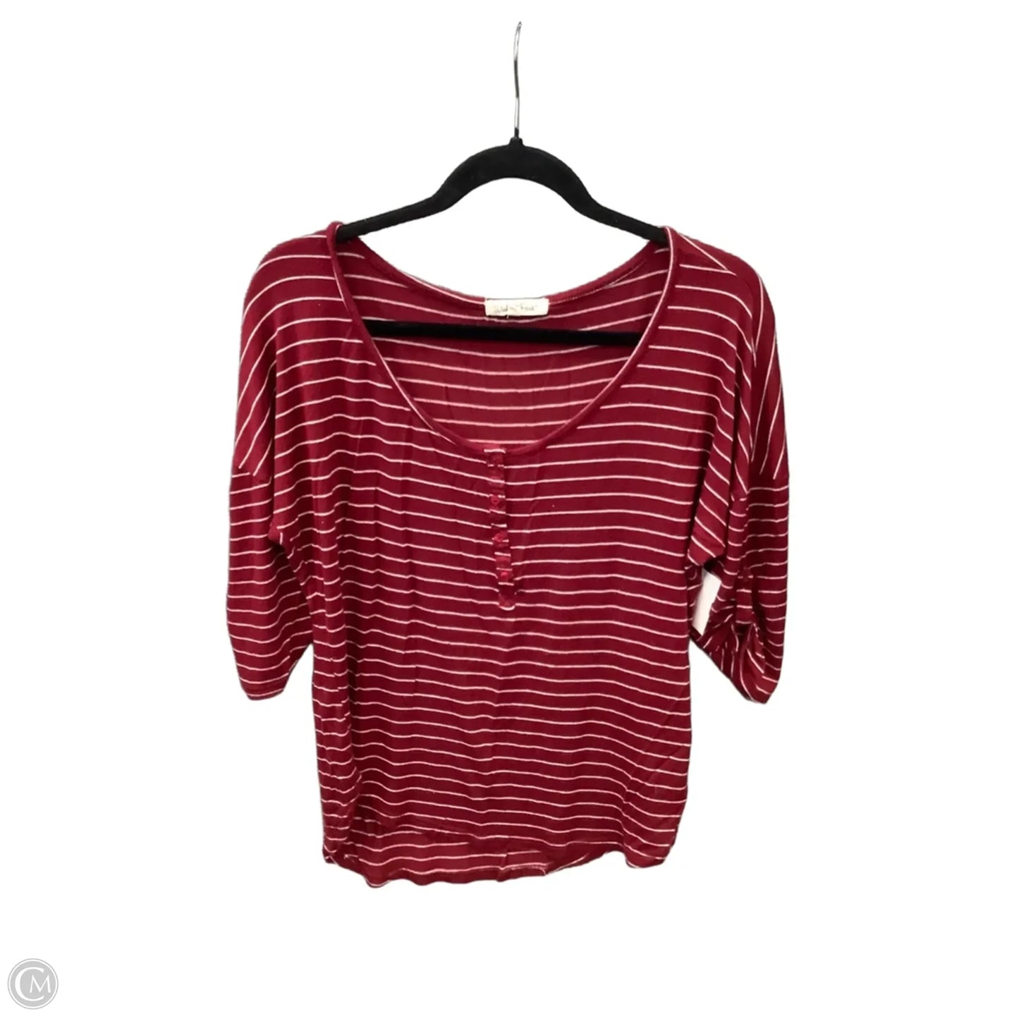 Top 3/4 Sleeve By Wishful Park In Red, Size: M