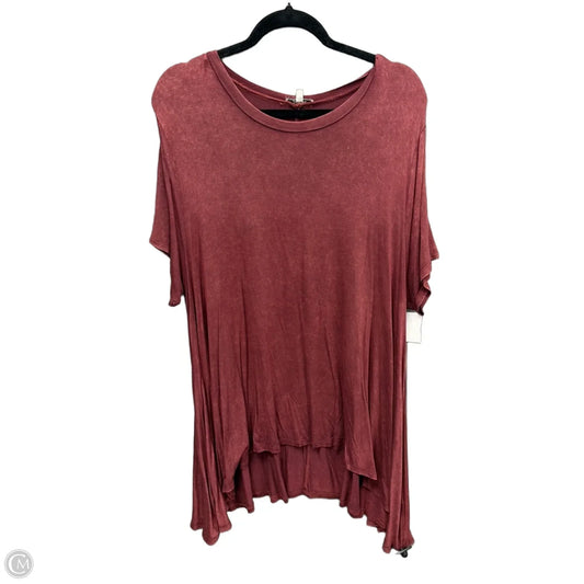 Tunic Short Sleeve By Jodifl In Maroon, Size: L