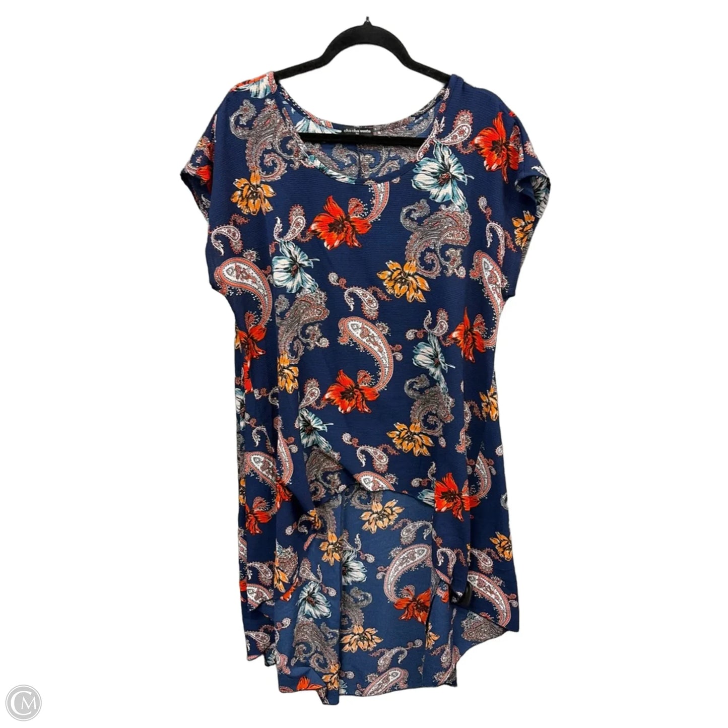 Tunic Short Sleeve By Cha Cha Vente In Navy, Size: 1x
