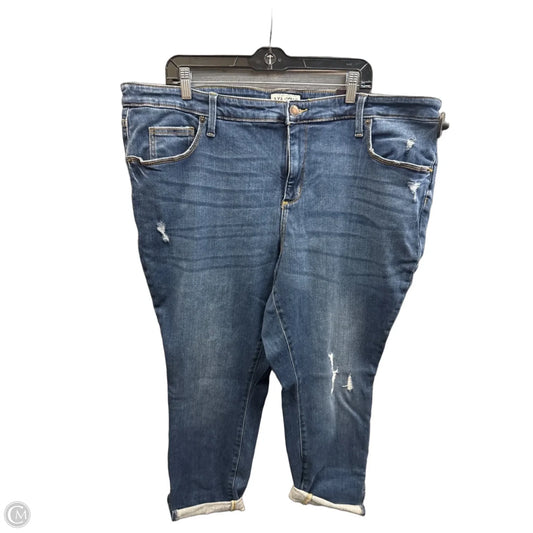 Jeans Skinny By Ava & Viv In Blue Denim, Size: 22