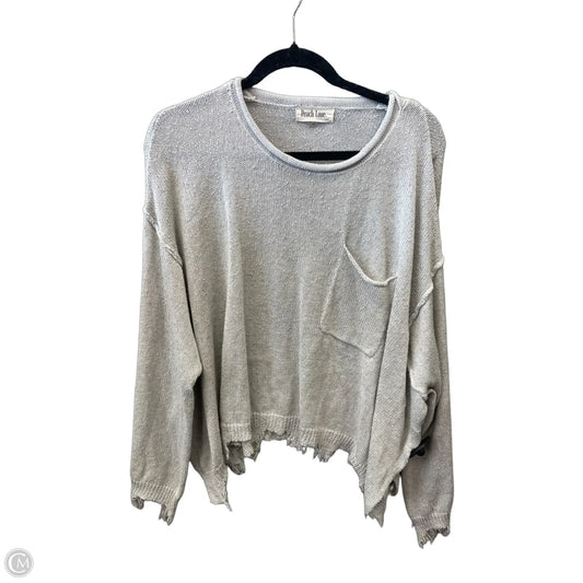 Top Long Sleeve By Peach Love Cream California In Grey, Size: M
