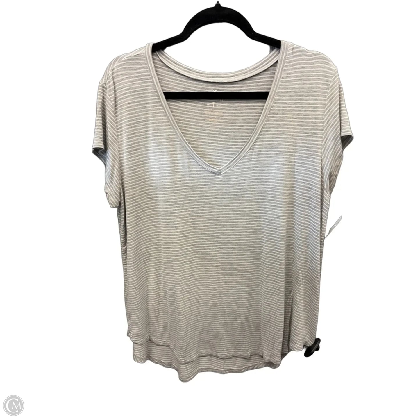 Tunic Short Sleeve By American Eagle In Striped Pattern, Size: L