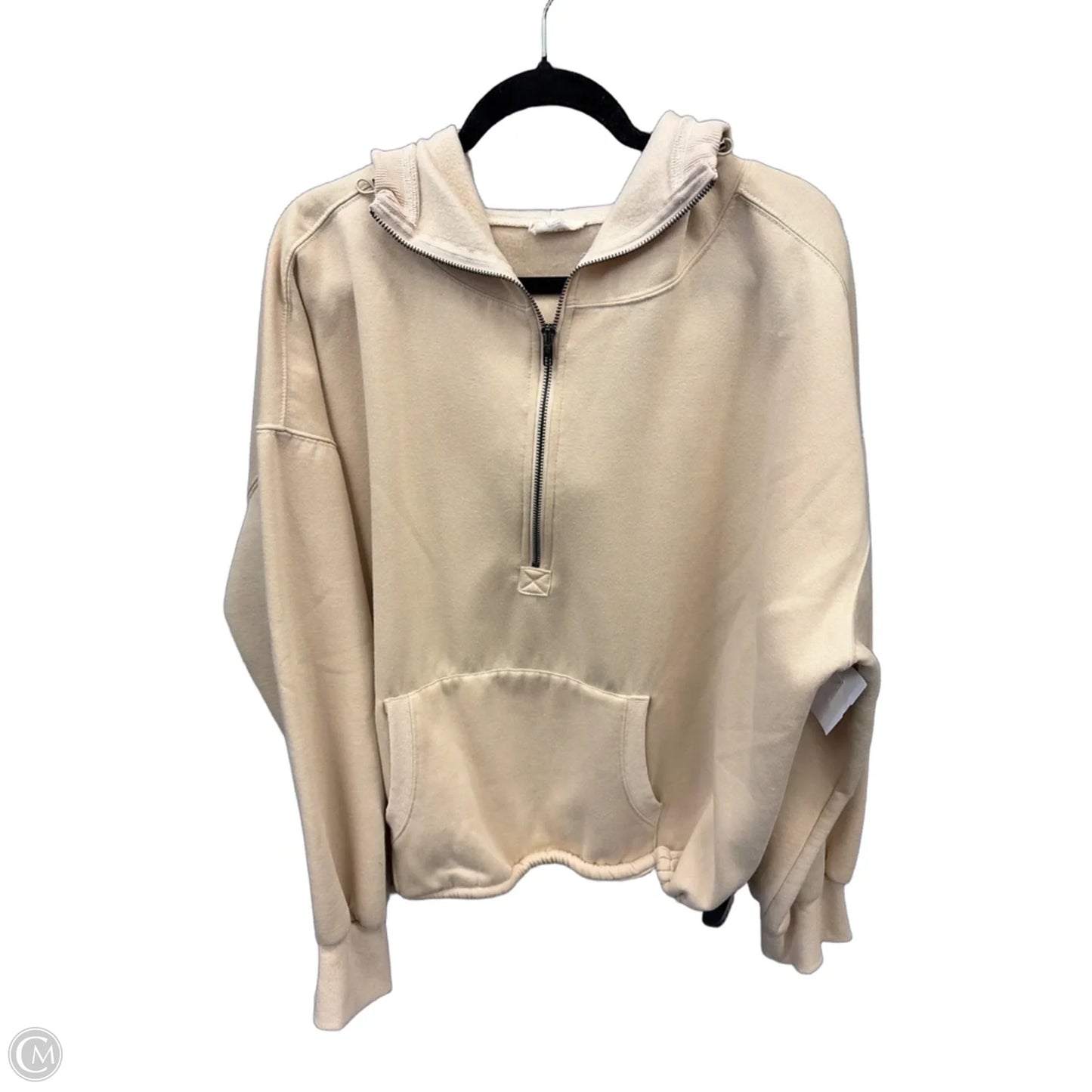 Sweatshirt Hoodie By Bibi In Tan, Size: M