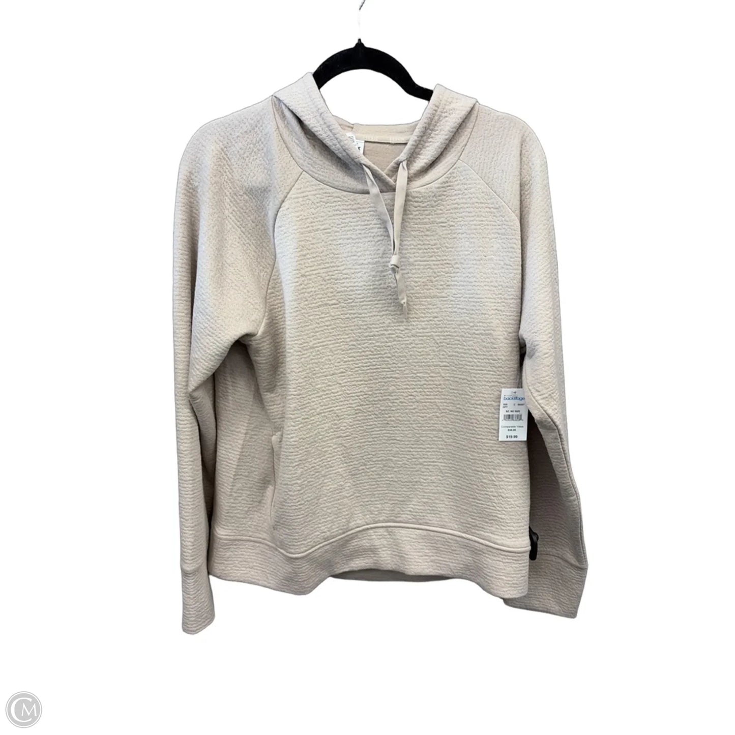Athletic Top Long Sleeve Hoodie By Rbx In Tan, Size: L