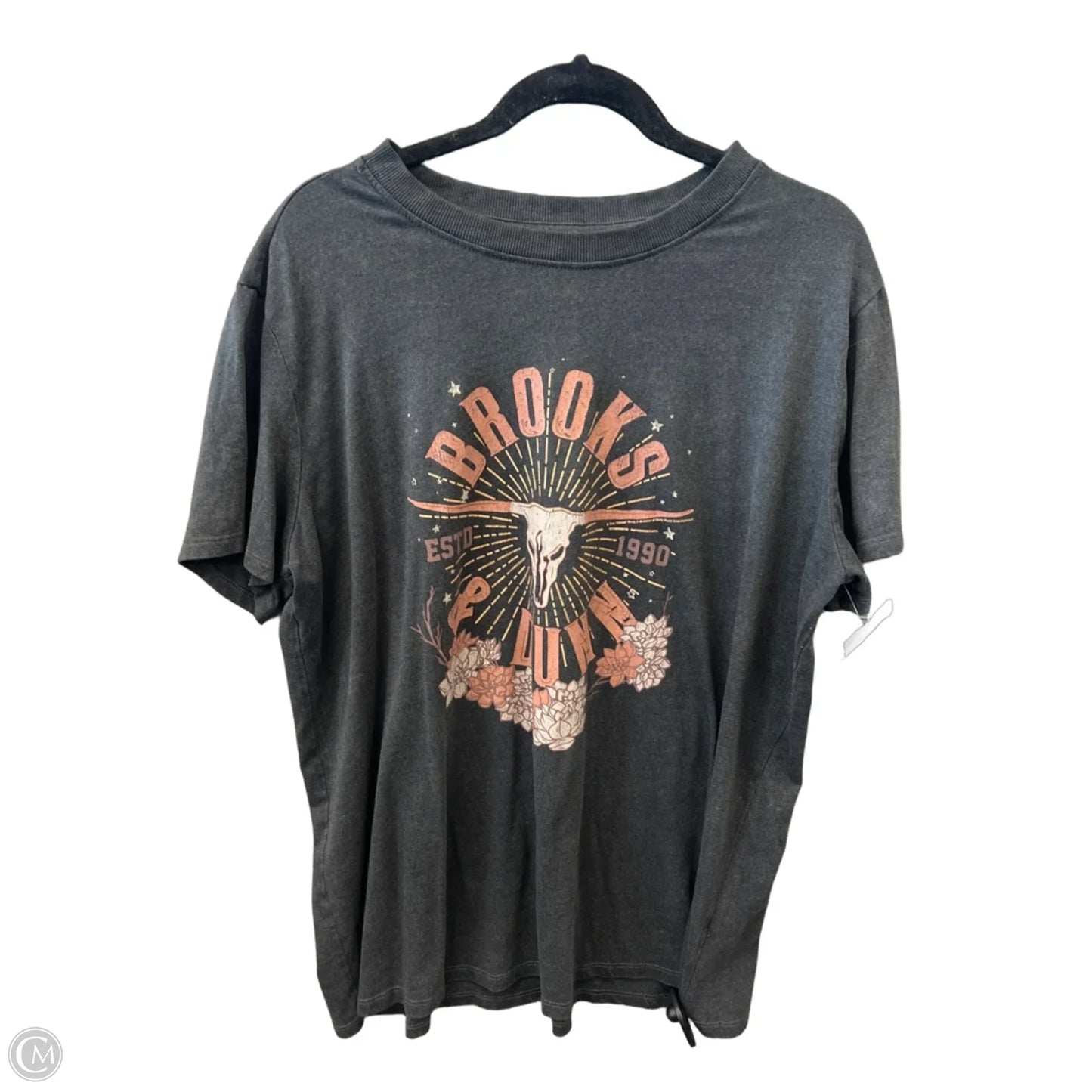Top Short Sleeve By Maurices In Grey, Size: Xl