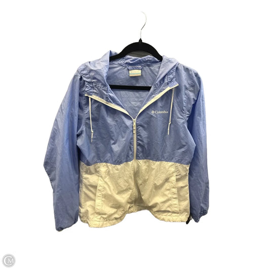 Athletic Jacket By Columbia In Blue & White, Size: M