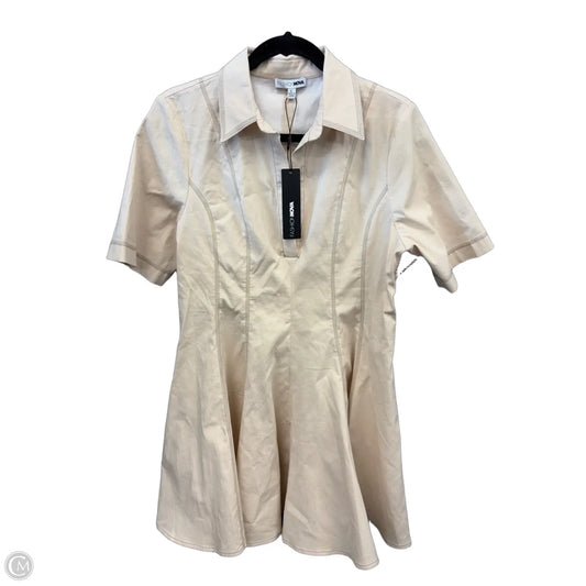 Dress Casual Short By Fashion Nova In Tan, Size: L