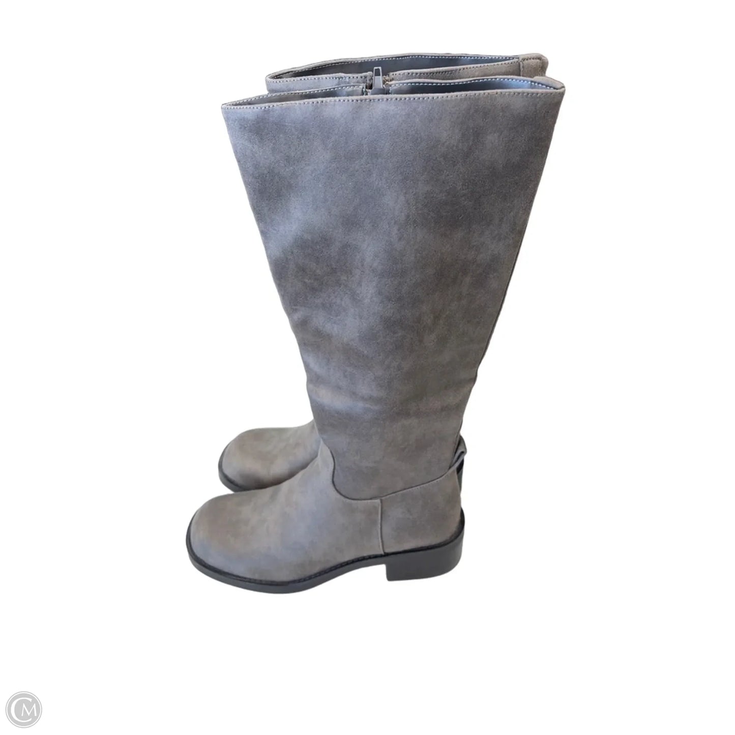 Boots Knee Flats By Shein In Grey, Size: 10