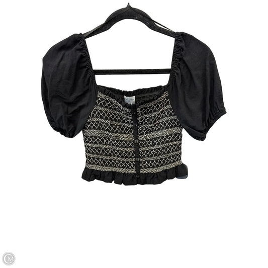 Top Short Sleeve By Blue Rain In Black, Size: M
