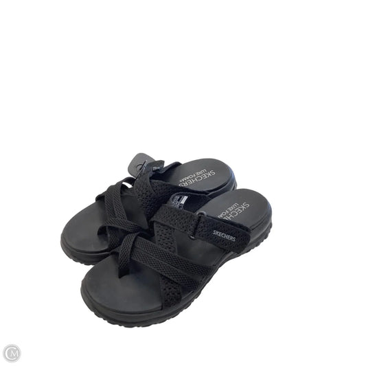 Sandals Flats By Skechers In Black, Size: 8