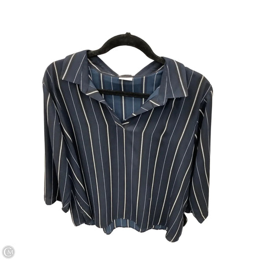 Tunic 3/4 Sleeve By Van Heusen In Navy, Size: Xl