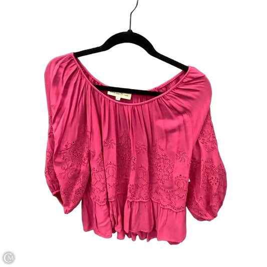 Top Long Sleeve By Penelope Rose In Pink, Size: L