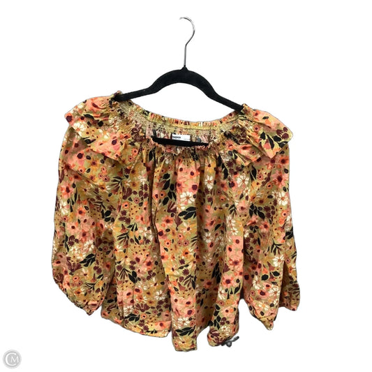 Top Long Sleeve By Sonoma In Floral Print, Size: Xl