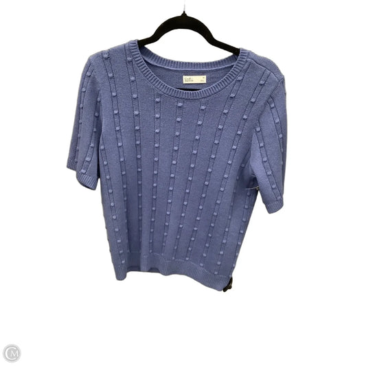 Sweater Short Sleeve By Croft And Barrow In Blue, Size: M