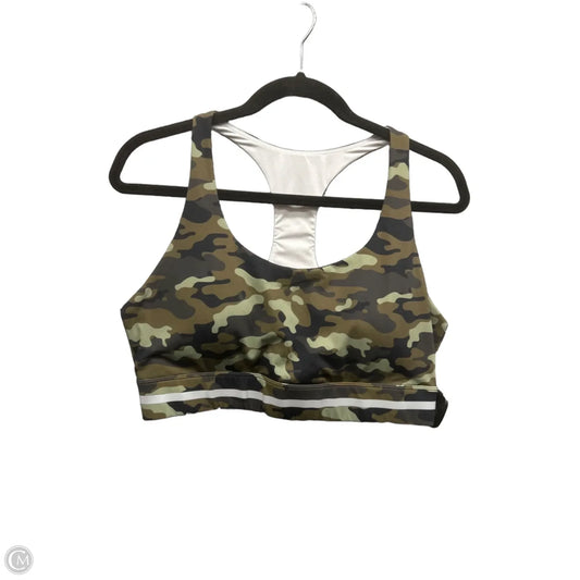 Athletic Bra By Zyia In Camouflage Print, Size: 1x