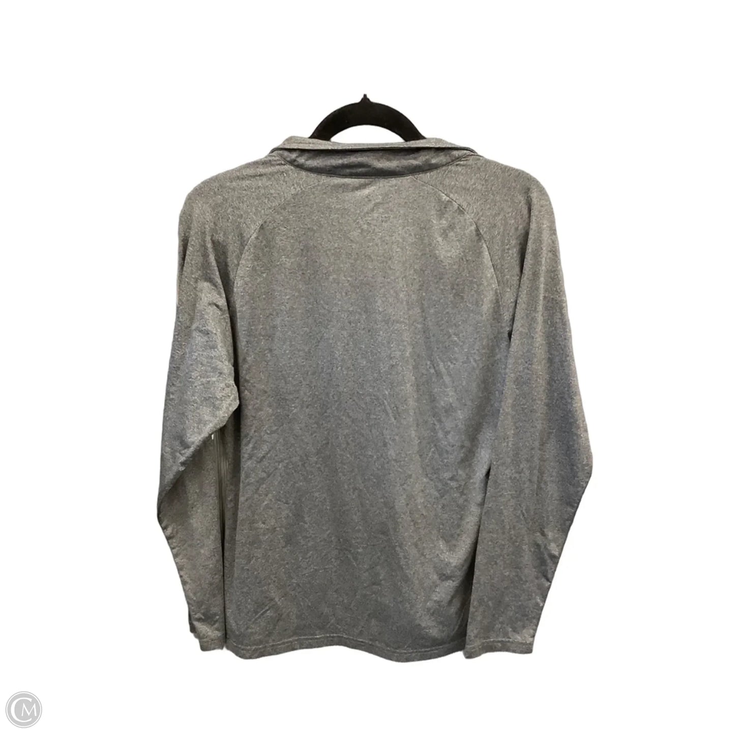 Athletic Top Long Sleeve Collar By Clothes Mentor In Grey, Size: M