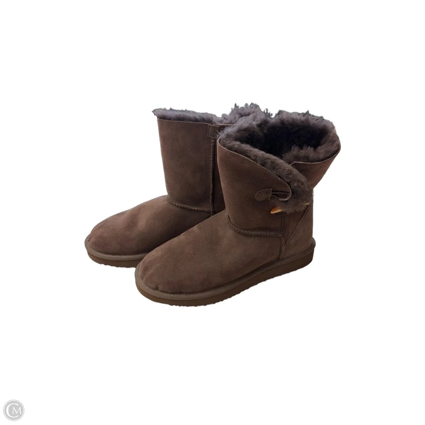Boots Ankle Flats By Clothes Mentor In Brown, Size: 8