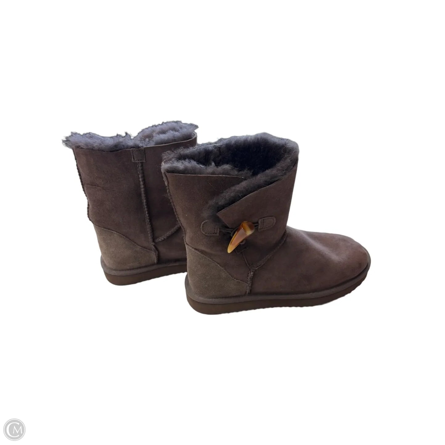 Boots Ankle Flats By Clothes Mentor In Brown, Size: 8