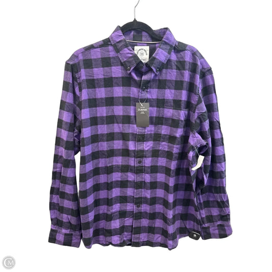 Top Long Sleeve By Clothes Mentor In Plaid Pattern, Size: L