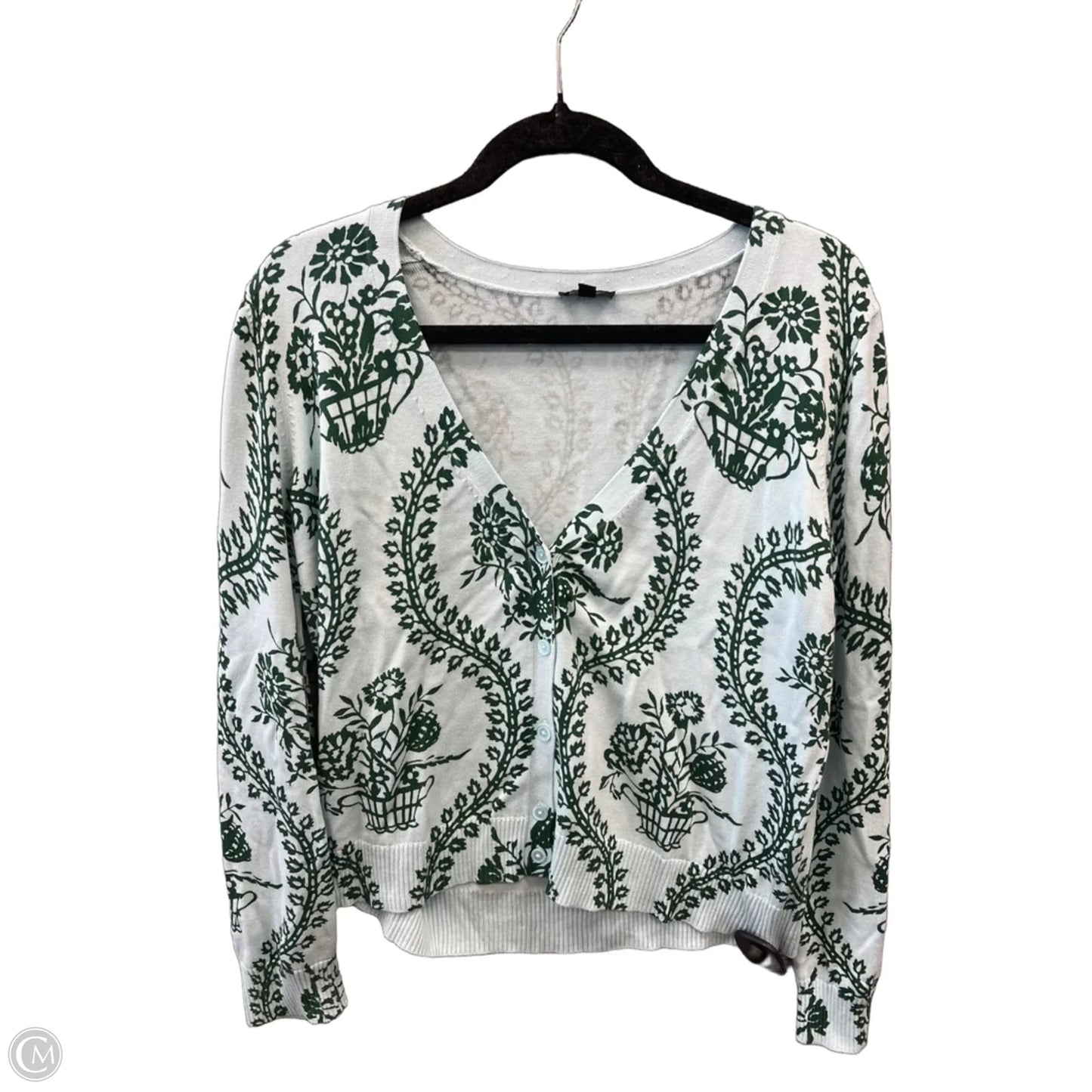 Cardigan By Talbots In Blue & Green, Size: L