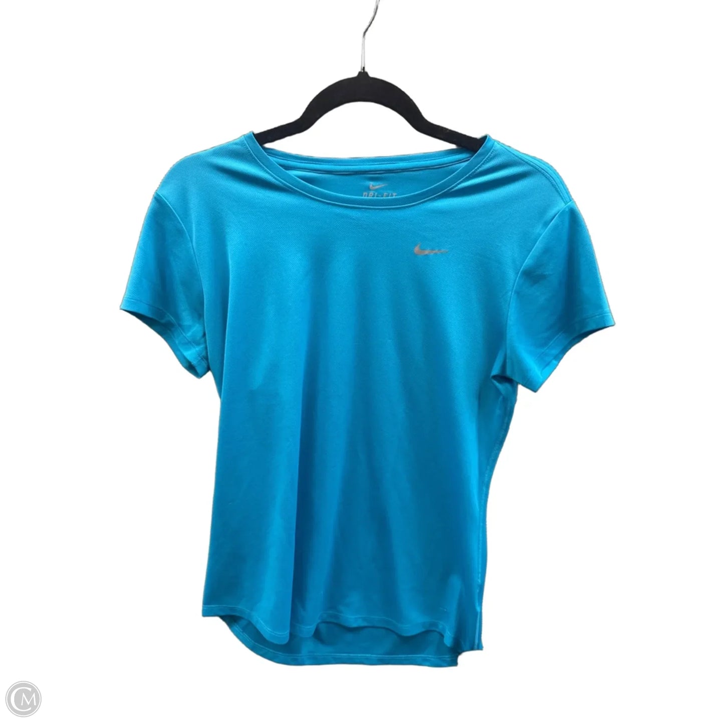 Athletic Top Short Sleeve By Nike In Blue, Size: M