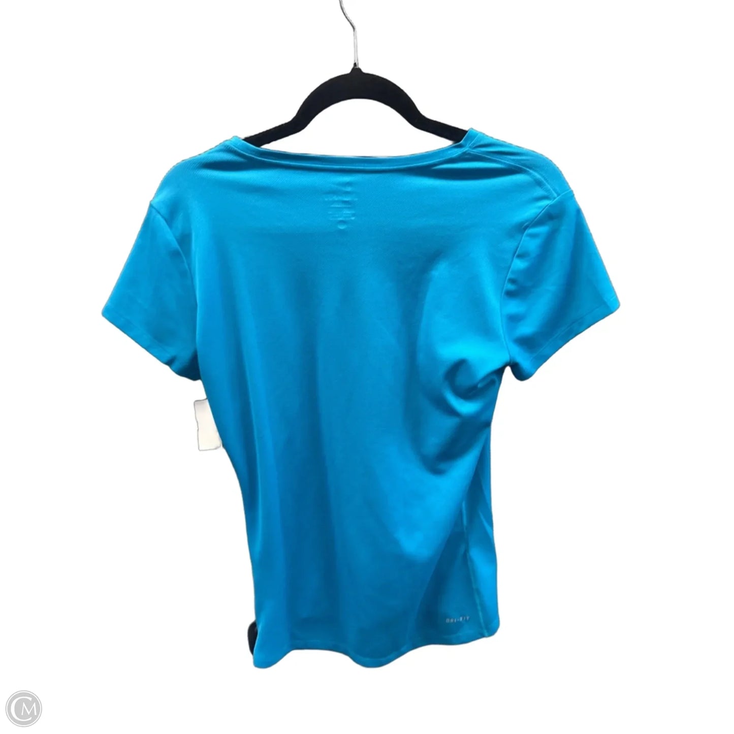 Athletic Top Short Sleeve By Nike In Blue, Size: M