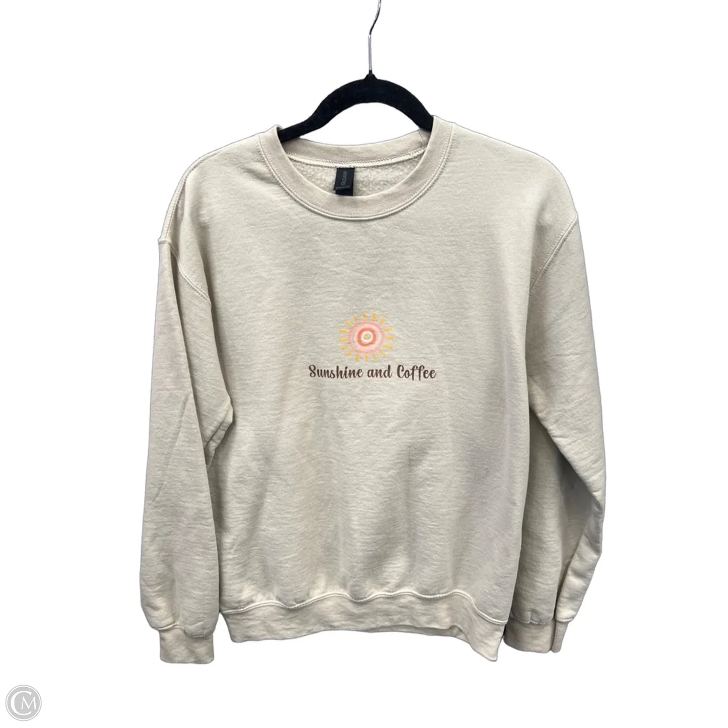 Sweatshirt Crewneck By Gildan In Tan, Size: Sp