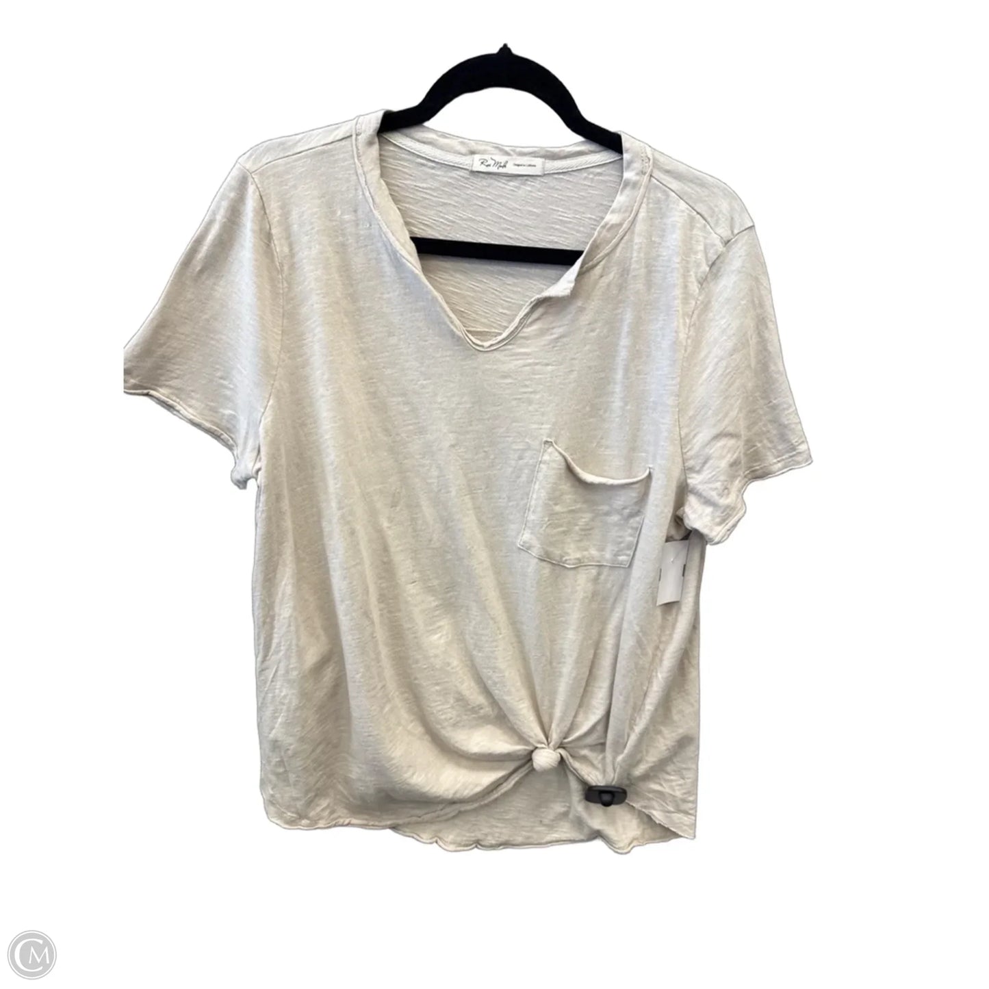Top Short Sleeve By Rae Mode In Tan, Size: Xl