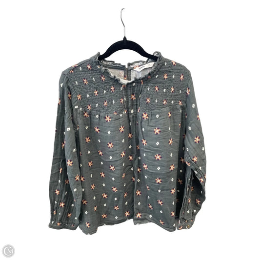 Top Long Sleeve By Sonoma In Green, Size: Xxl