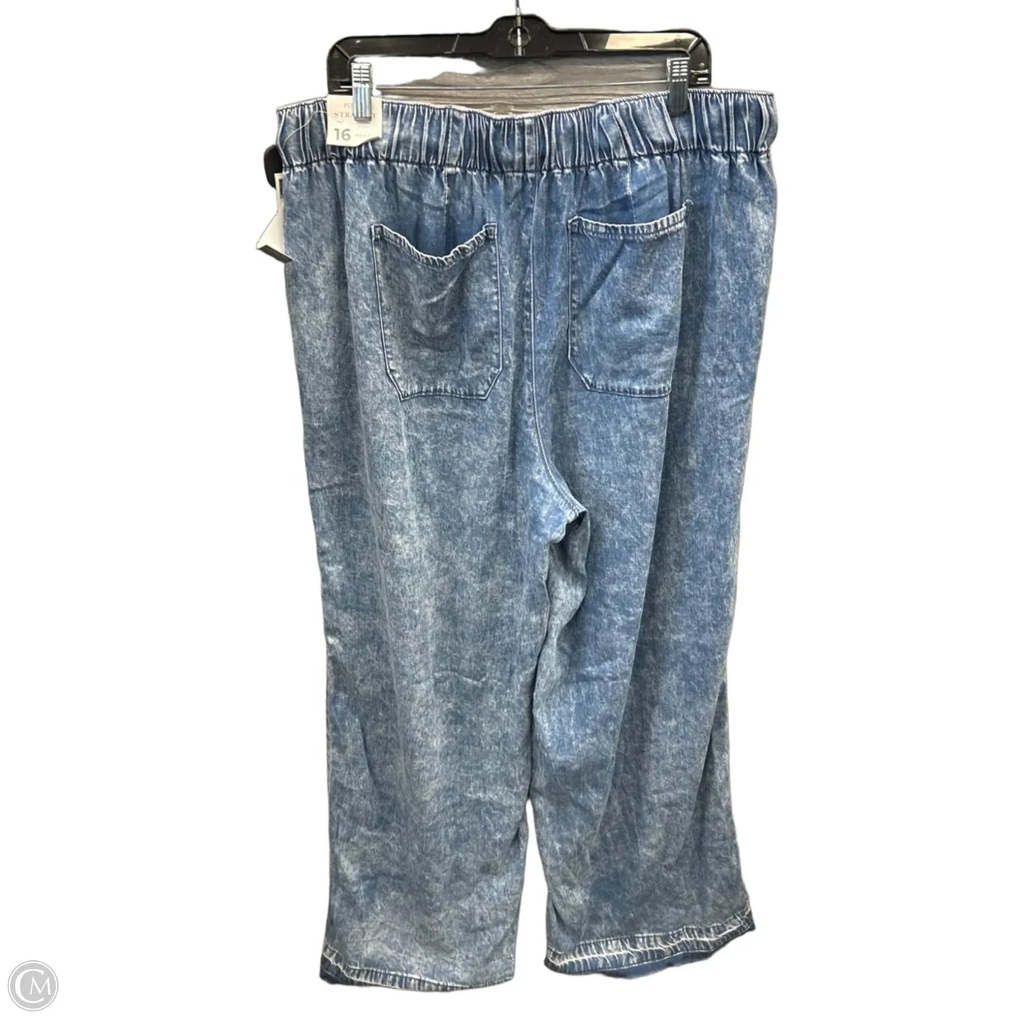 Pants Wide Leg By Lane Bryant In Blue Denim, Size: 16