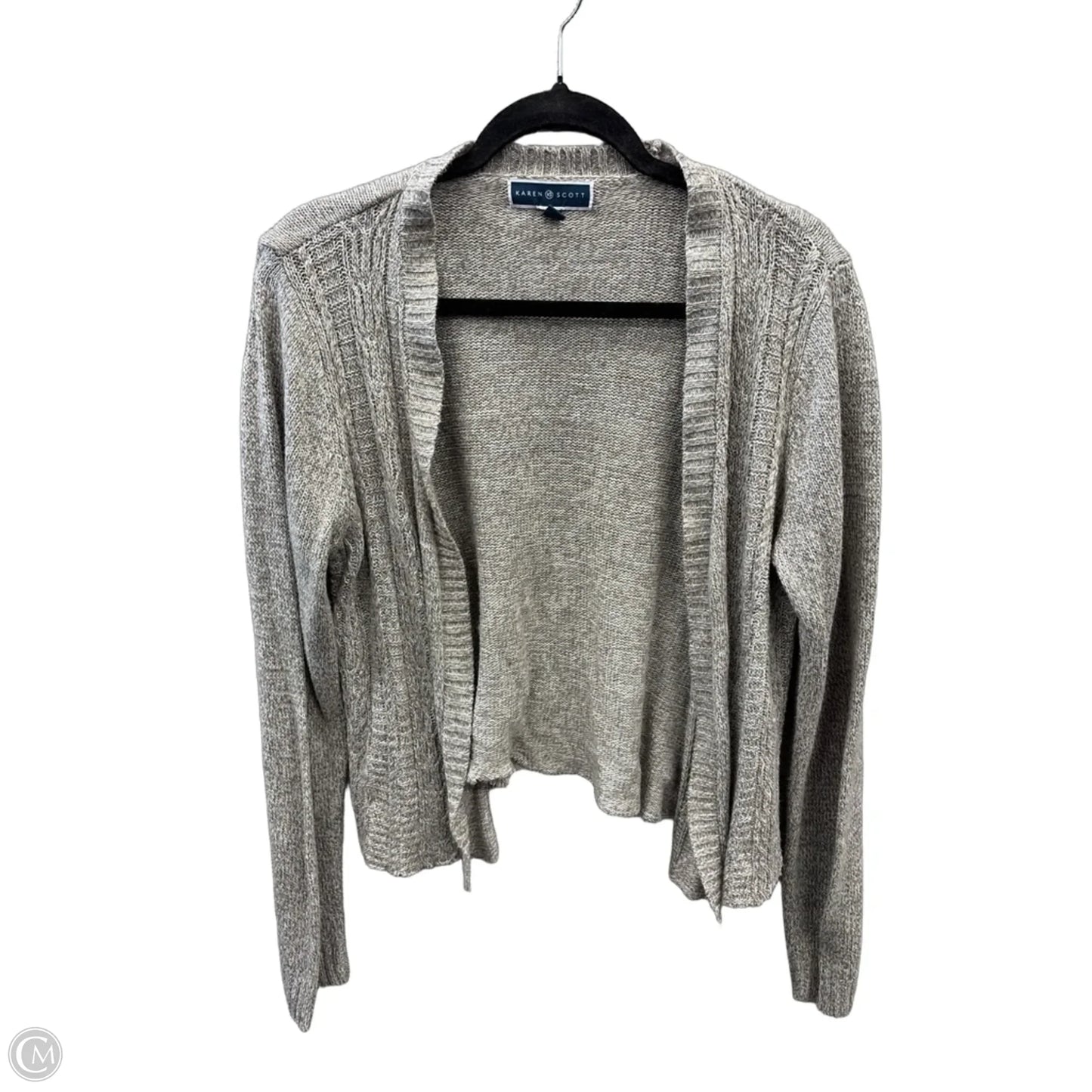 Cardigan By Karen Scott In Grey, Size: L