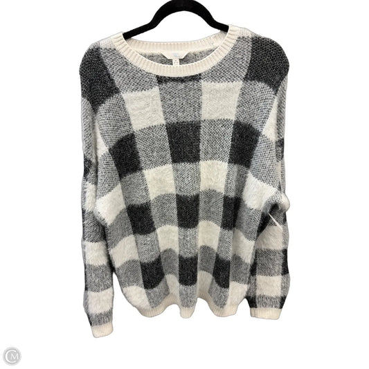 Sweater By Time And Tru In Plaid Pattern, Size: M