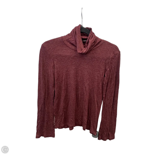 Top Long Sleeve Basic By Zara In Maroon, Size: S