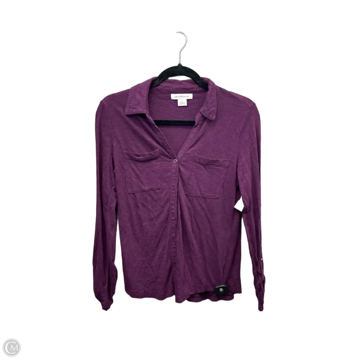 Top Long Sleeve By Liz Claiborne In Purple, Size: S