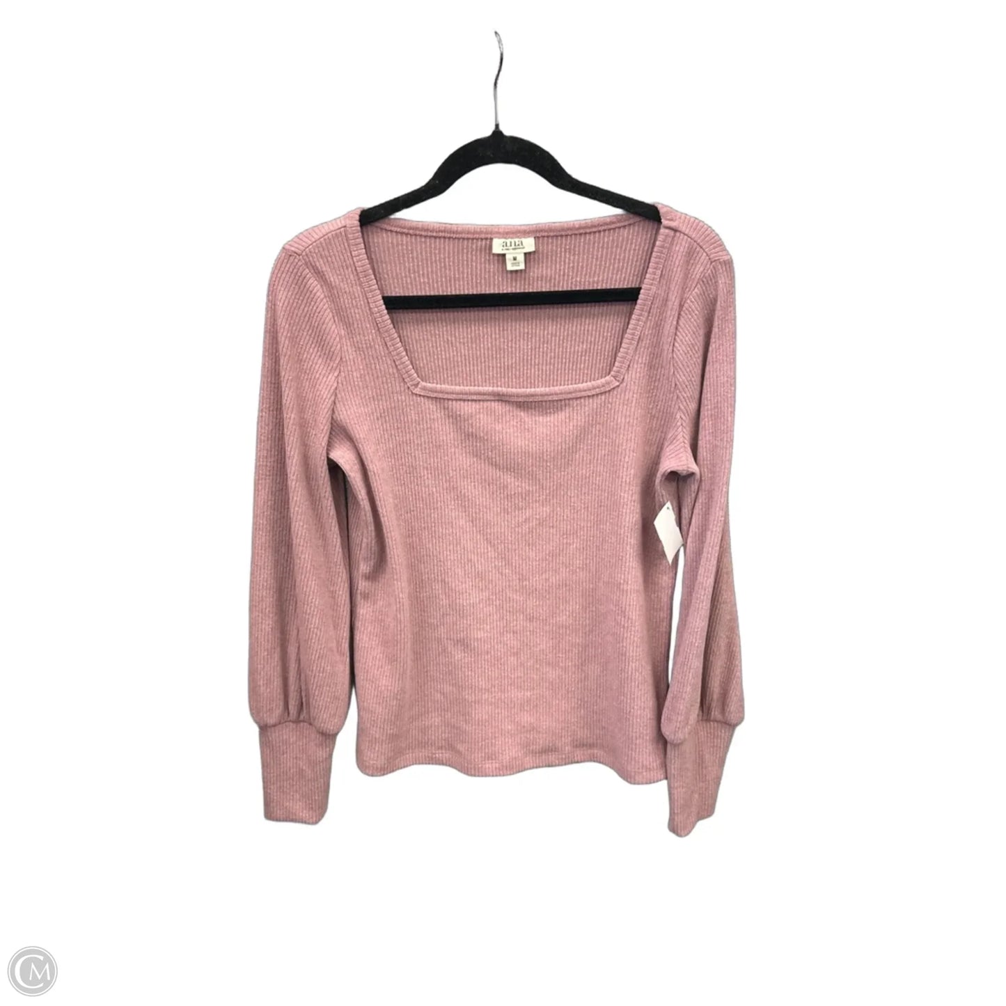 Top Long Sleeve By Ana In Pink, Size: Mp