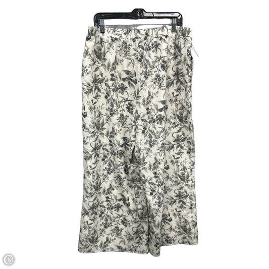 Pants Wide Leg By Express In Cream & Green, Size: 12