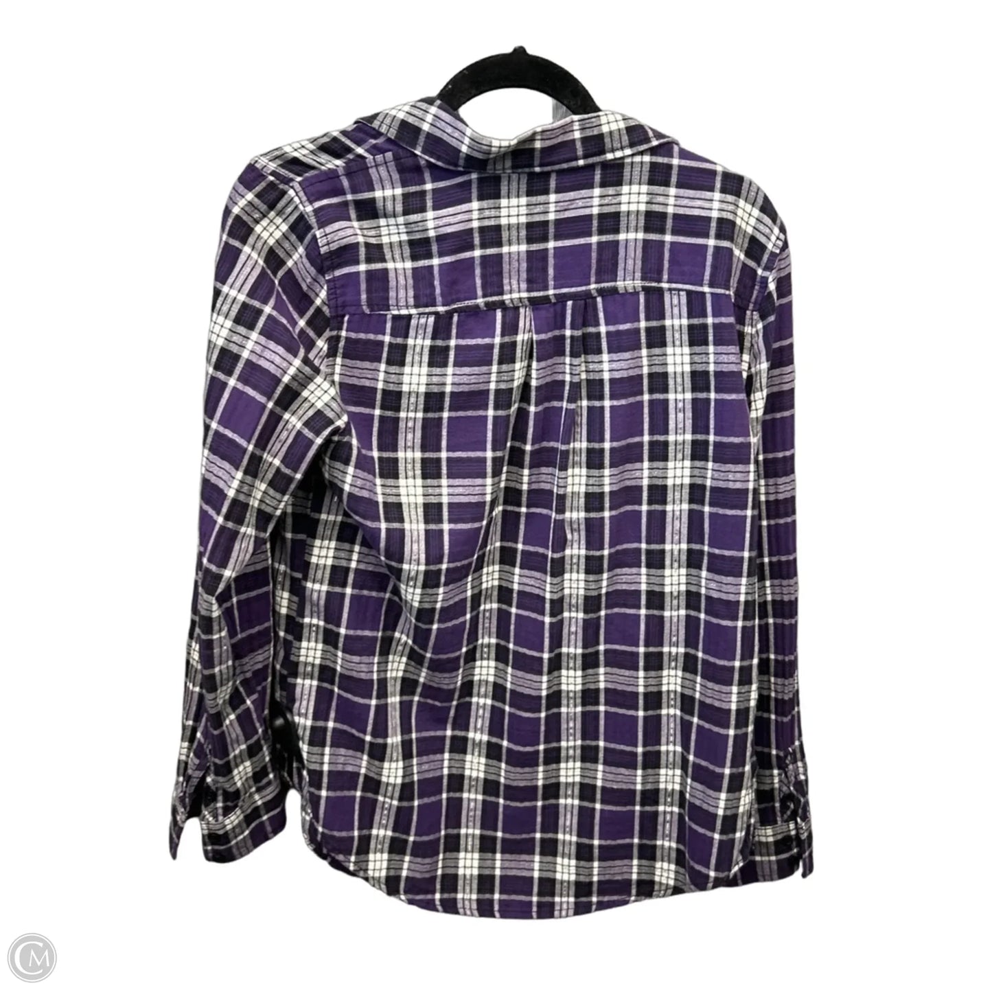 Top Long Sleeve By St Johns Bay In Purple, Size: M