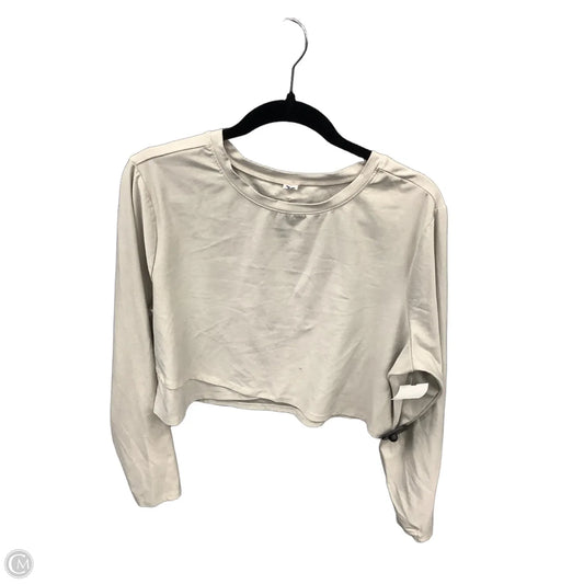 Athletic Top Long Sleeve Crewneck By Old Navy In Tan, Size: 2x