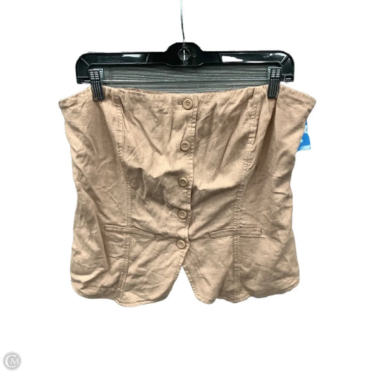 Top Sleeveless By Wild Fable In Tan, Size: L