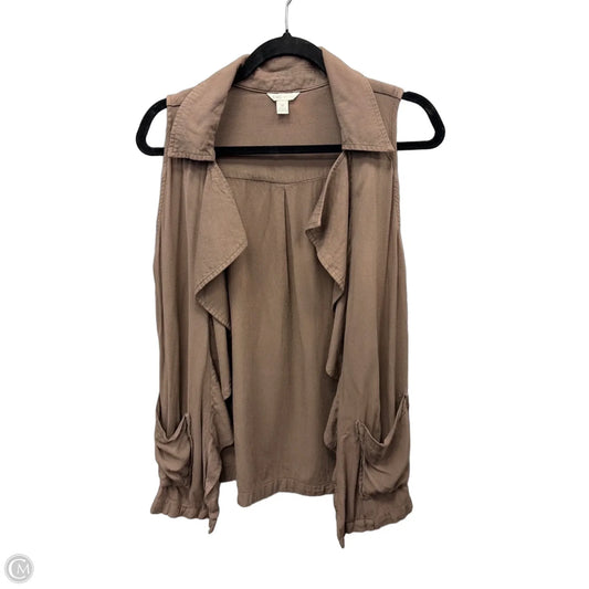 Vest Fleece By Cato In Brown, Size: M